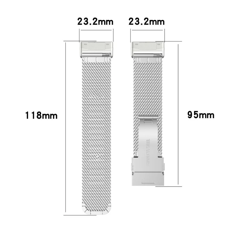 Super robust Fitbit Versa 3 Metall armband