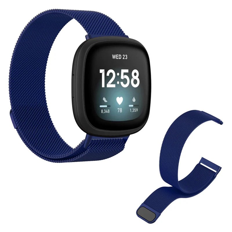 Robust Fitbit Versa 3 / Fitbit Sense Metall armband - Größe: L