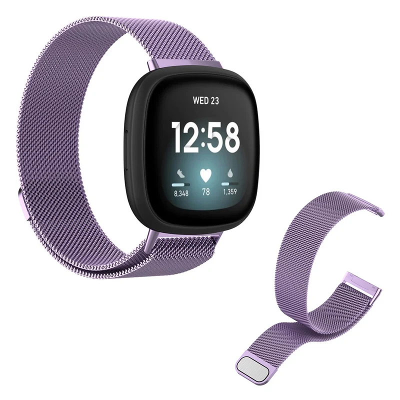 Robust Fitbit Versa 3 / Fitbit Sense Metall armband - Größe: L
