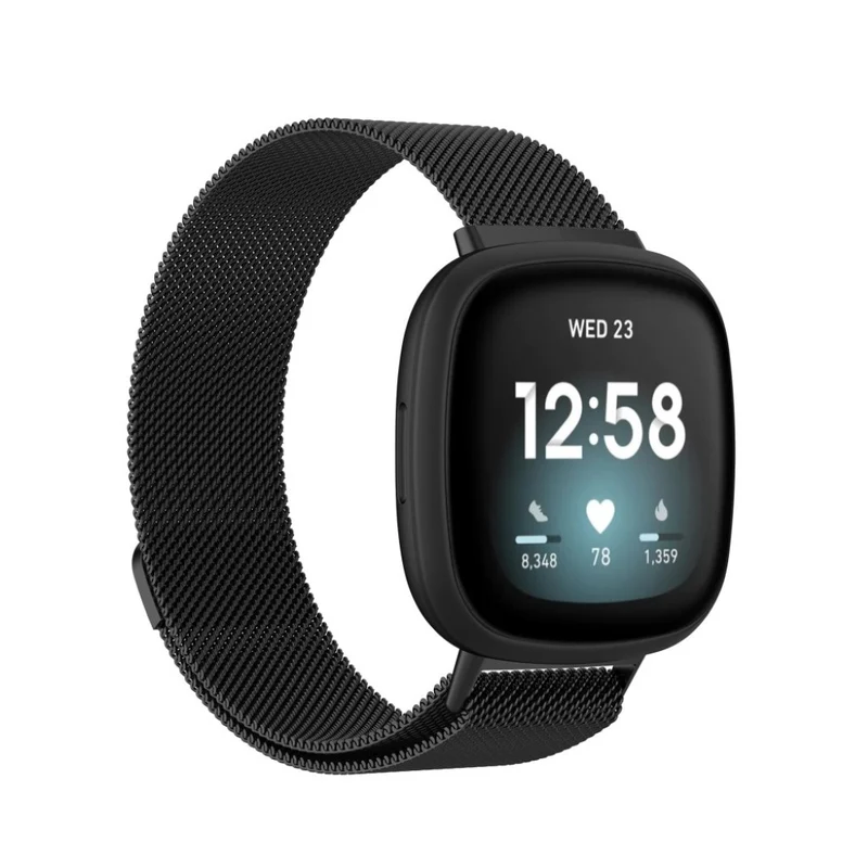 Robust Fitbit Versa 3 / Fitbit Sense Metall armband - Größe: L