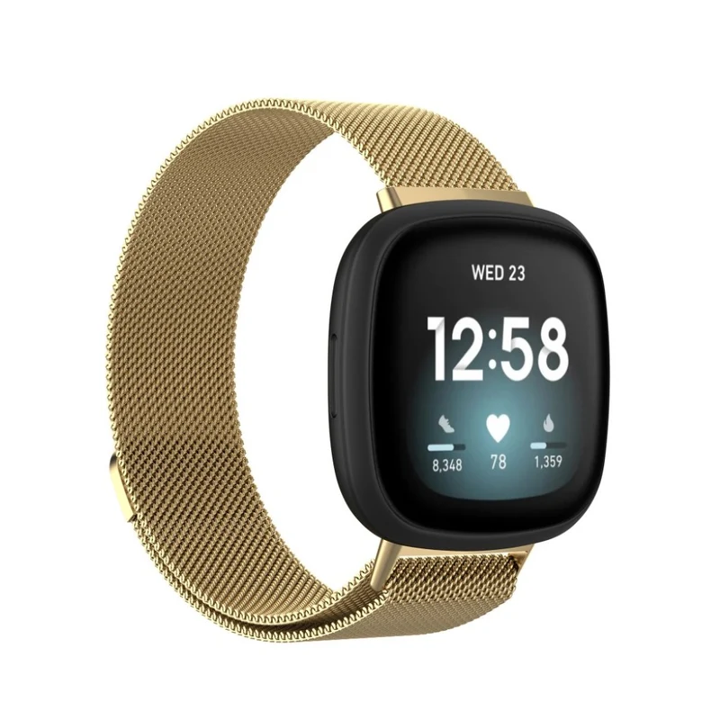Robust Fitbit Versa 3 / Fitbit Sense Metall armband - Größe: L