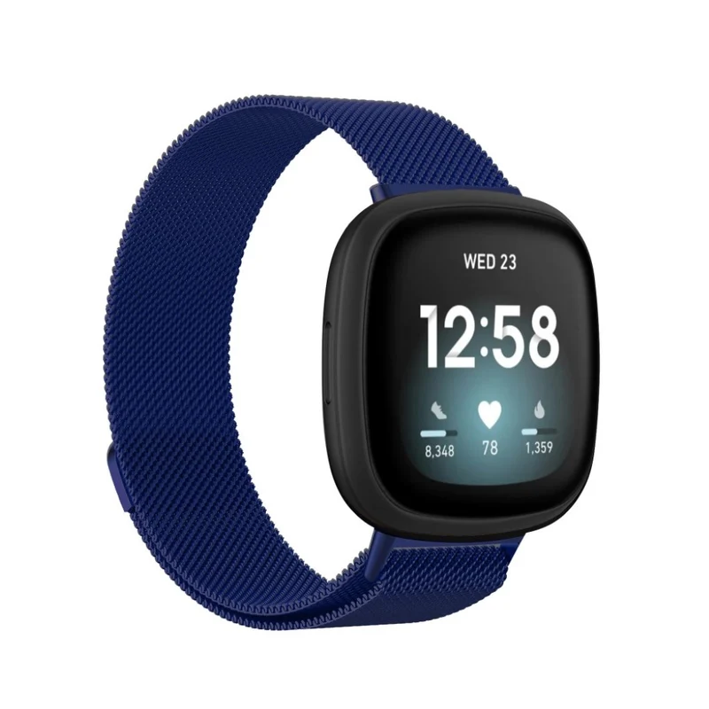 Robust Fitbit Versa 3 / Fitbit Sense Metall armband - Größe: L