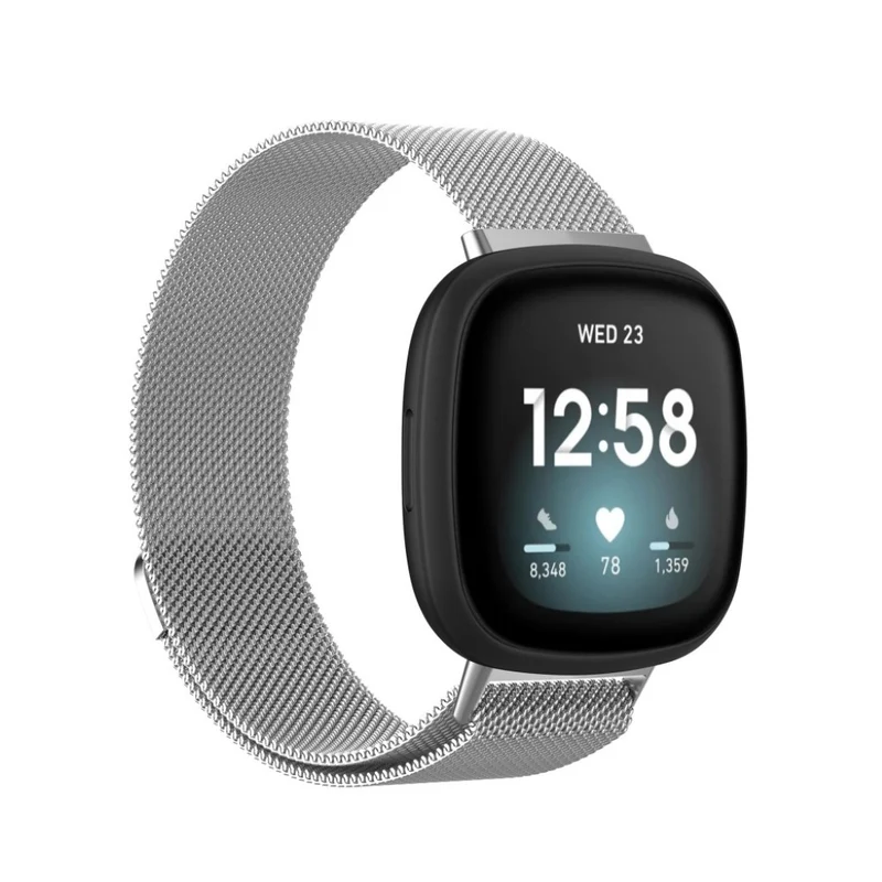 Robust Fitbit Versa 3 / Fitbit Sense Metall armband - Größe: L