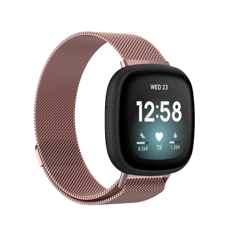 Robust Fitbit Versa 3 / Fitbit Sense Metall armband - Größe: L