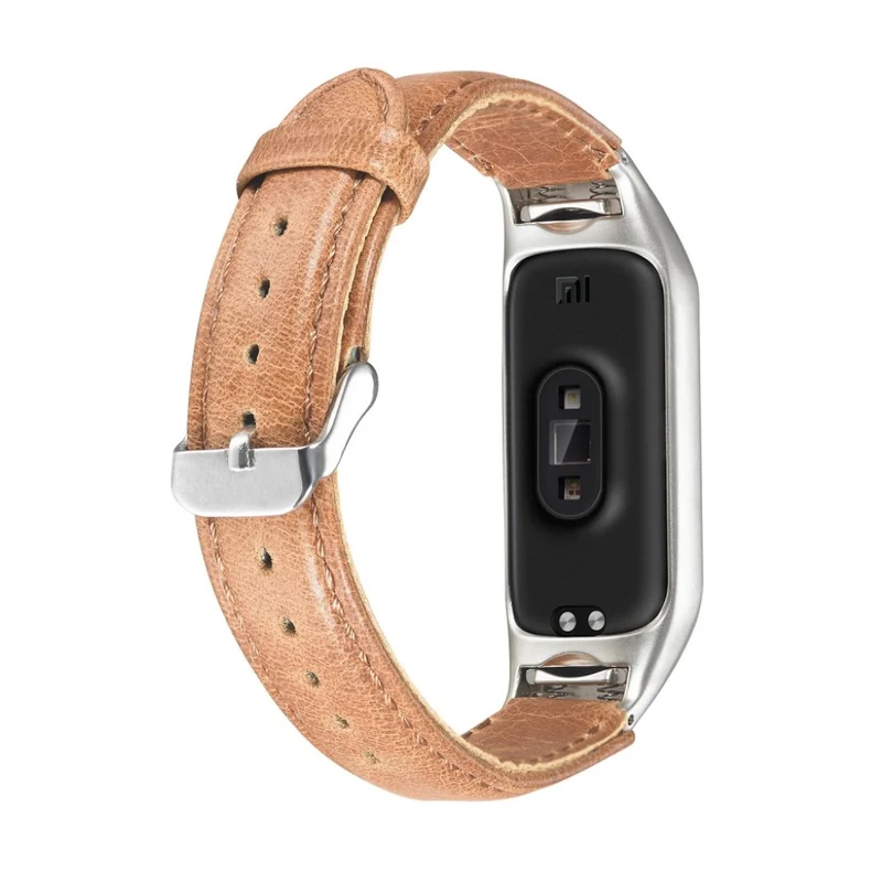 Klassisch Xiaomi Mi Band 5 Echtes Leder armband
