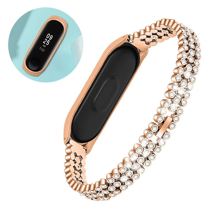 Absolut angenehm Xiaomi Mi Band 5 Metall und Strass armband