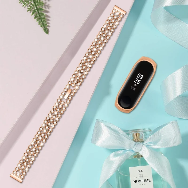 Absolut angenehm Xiaomi Mi Band 5 Metall und Strass armband