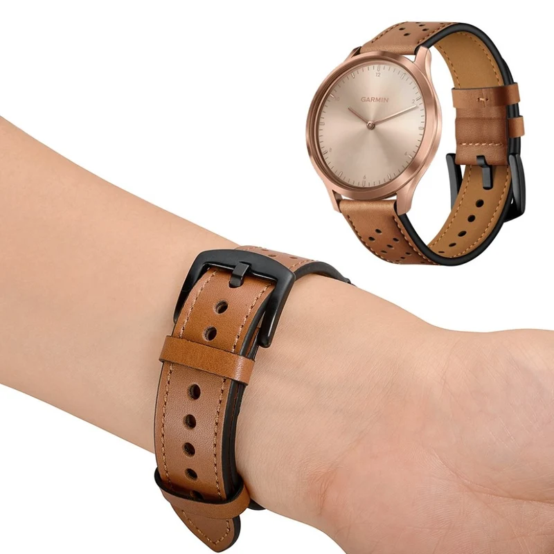 Garmin Vivoactive 3 / Garmin Vivomove HR Echtes Leder armband