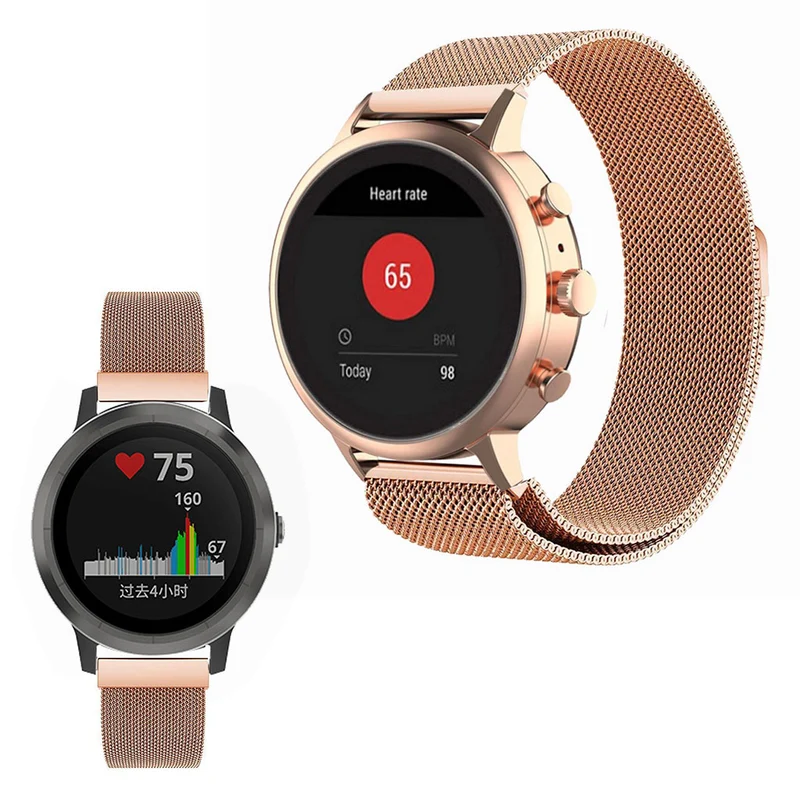 Unglaublich gut Garmin Vivoactive 4S Metall armband