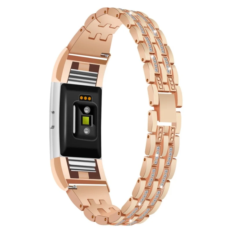 Super gut Fitbit Charge 2 Metall und Strass armband