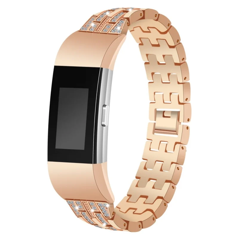 Super gut Fitbit Charge 2 Metall und Strass armband