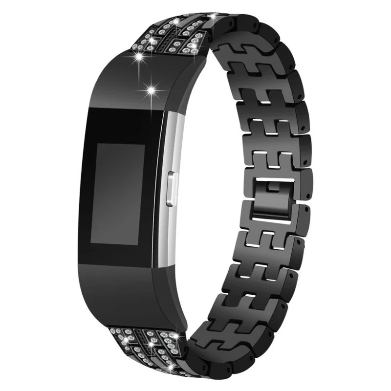Super gut Fitbit Charge 2 Metall und Strass armband