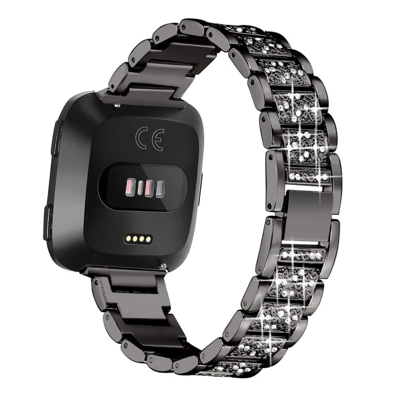 Super stark Fitbit Versa Metall und Strass armband