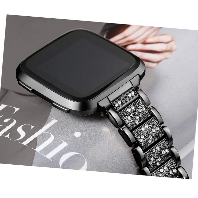 Super stark Fitbit Versa Metall und Strass armband