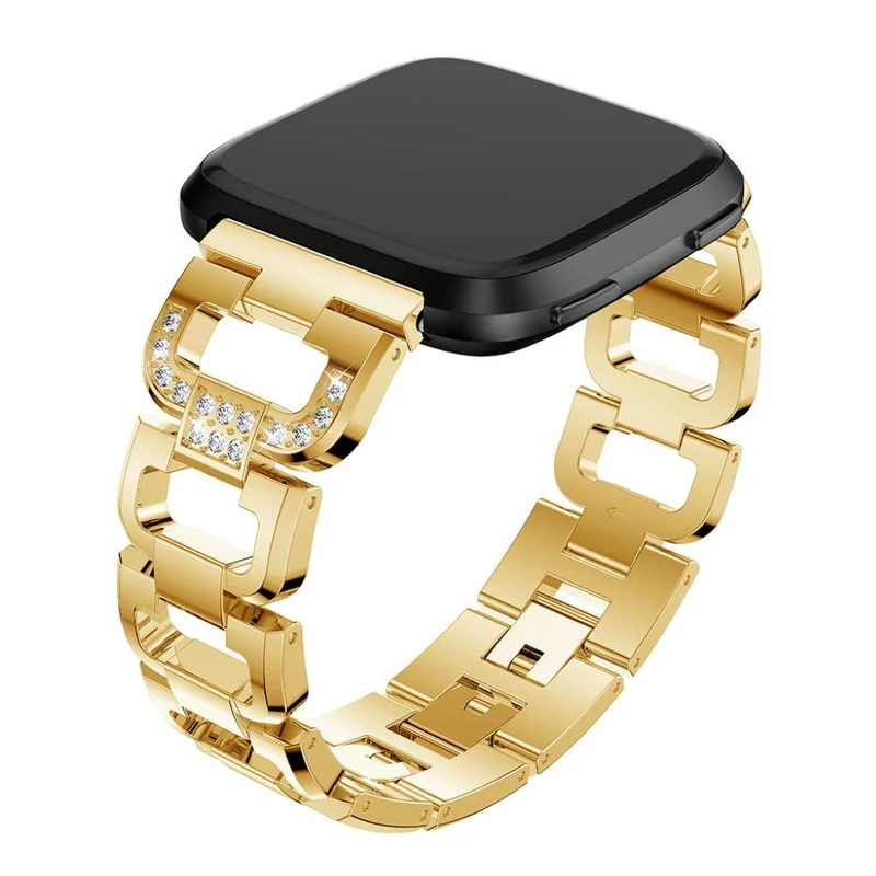 Absolut elegant Fitbit Versa Metall und Strass armband