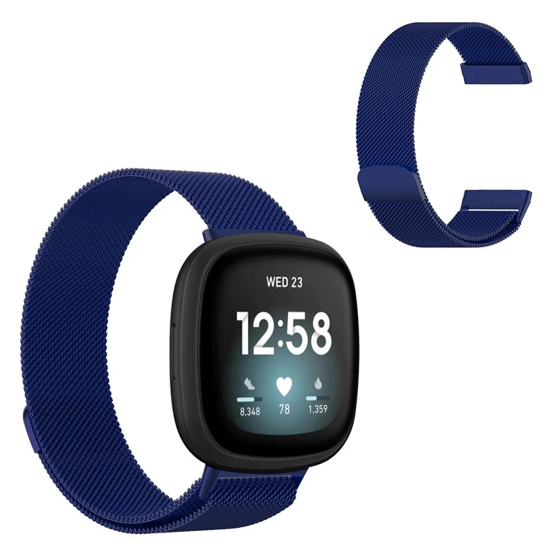 Super robust Fitbit Versa 3 / Fitbit Sense Metall armband - Größe: S