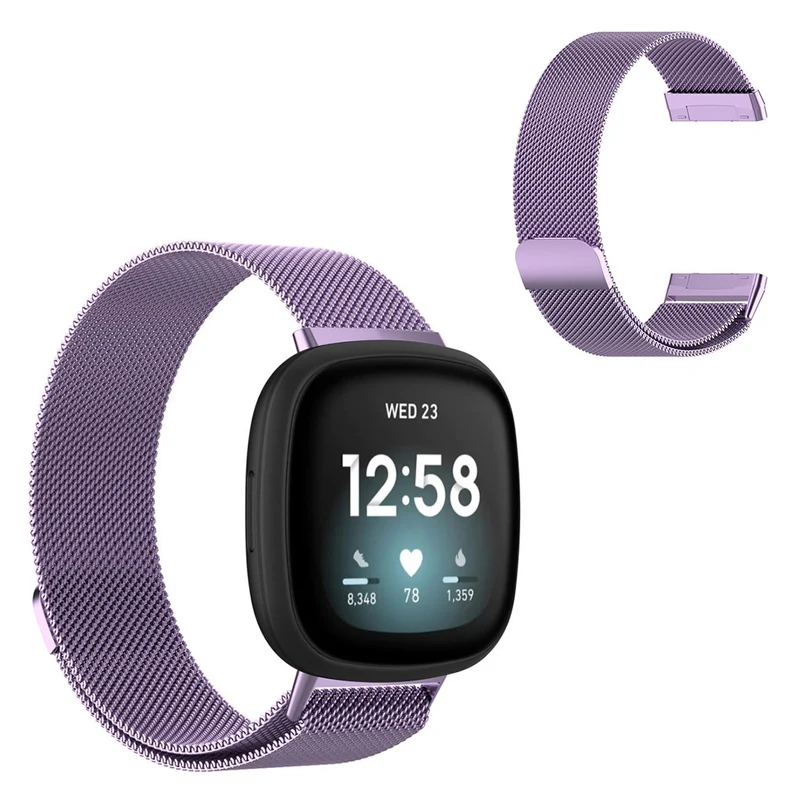 Super robust Fitbit Versa 3 / Fitbit Sense Metall armband - Größe: S