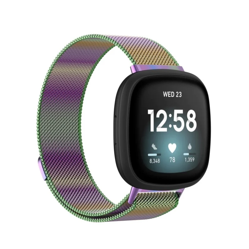 Super robust Fitbit Versa 3 / Fitbit Sense Metall armband - Größe: S