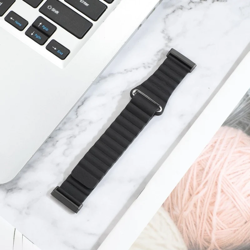 Elegant Fitbit Versa 3 / Fitbit Sense Echtes Leder armband