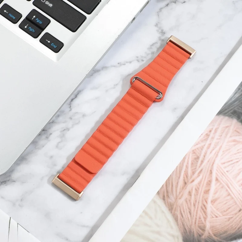 Elegant Fitbit Versa 3 / Fitbit Sense Echtes Leder armband
