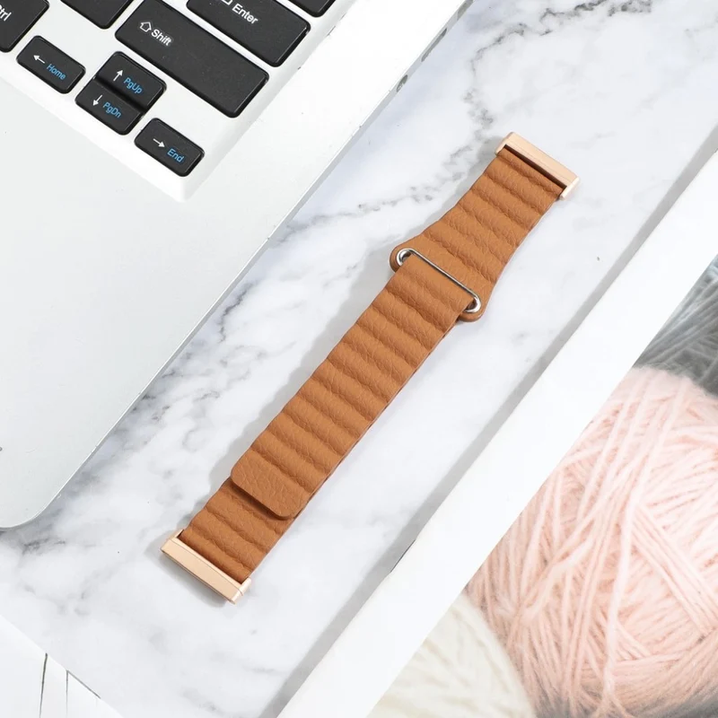 Elegant Fitbit Versa 3 / Fitbit Sense Echtes Leder armband