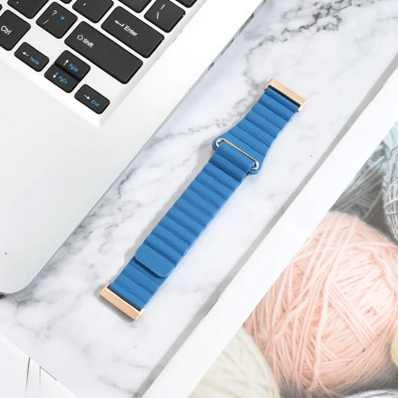 Elegant Fitbit Versa 3 / Fitbit Sense Echtes Leder armband