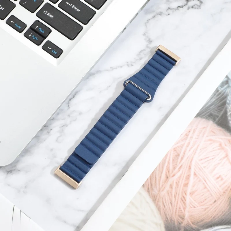 Elegant Fitbit Versa 3 / Fitbit Sense Echtes Leder armband