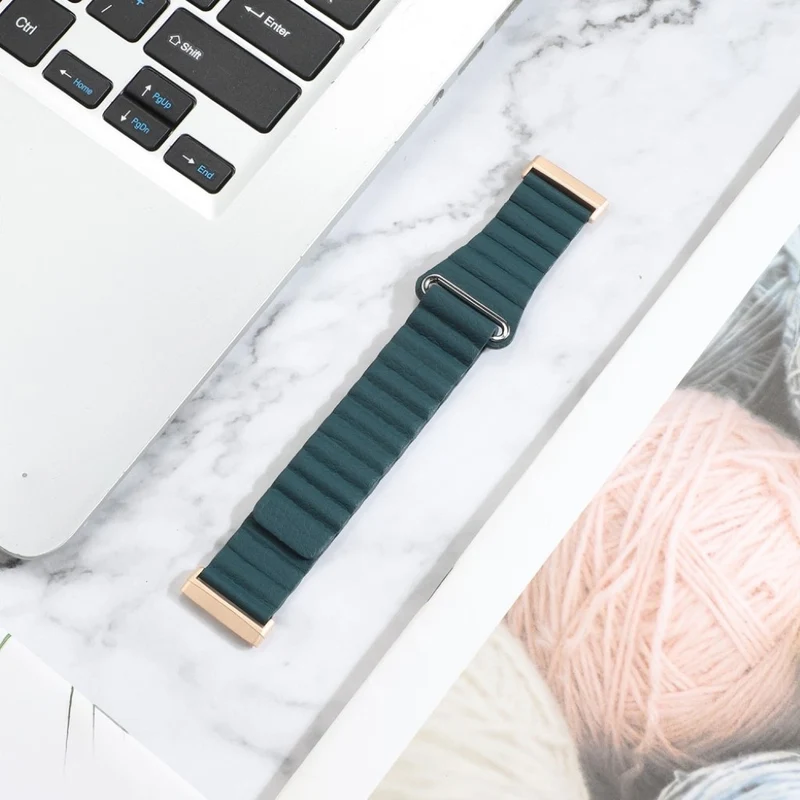 Elegant Fitbit Versa 3 / Fitbit Sense Echtes Leder armband