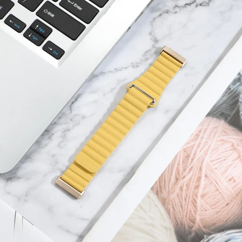 Elegant Fitbit Versa 3 / Fitbit Sense Echtes Leder armband