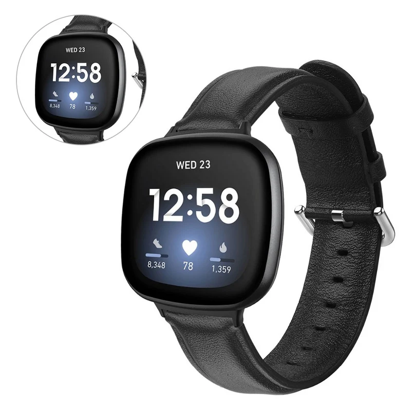 Mega zäh Fitbit Versa 3 / Fitbit Sense Echtes Leder armband