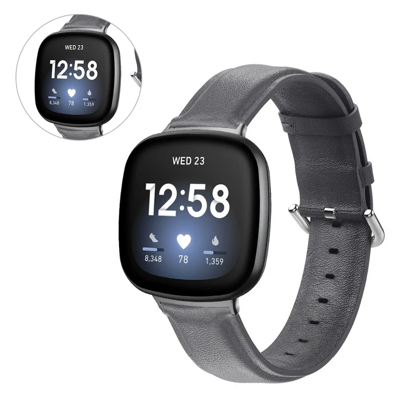 Mega zäh Fitbit Versa 3 / Fitbit Sense Echtes Leder armband