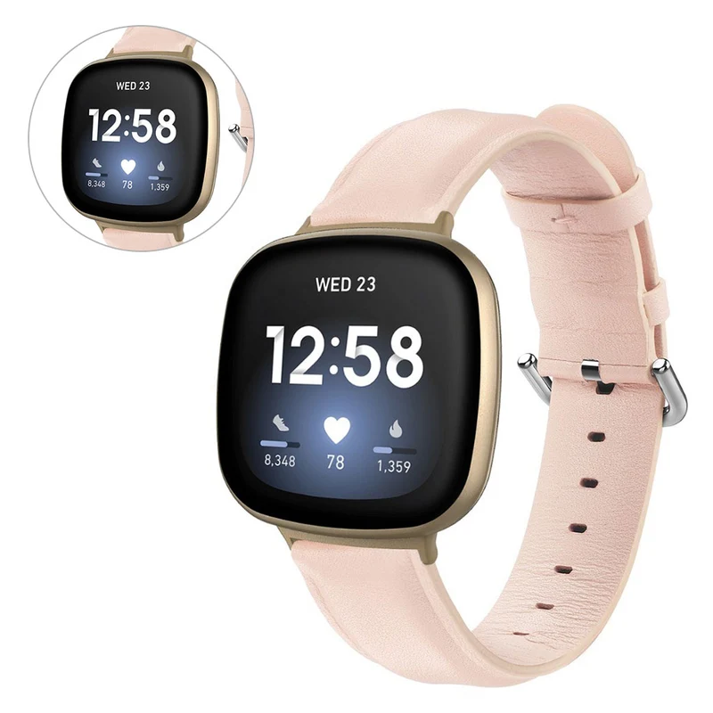 Mega zäh Fitbit Versa 3 / Fitbit Sense Echtes Leder armband