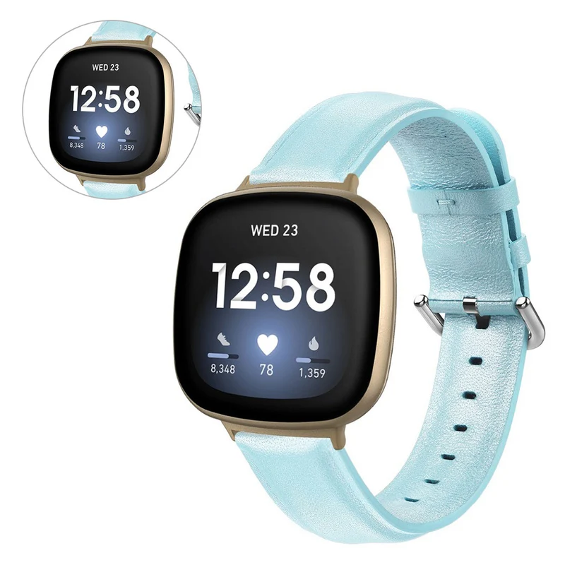 Mega zäh Fitbit Versa 3 / Fitbit Sense Echtes Leder armband