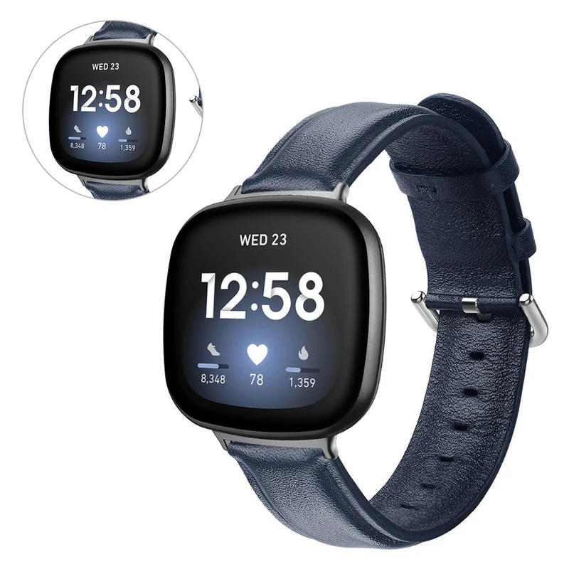 Mega zäh Fitbit Versa 3 / Fitbit Sense Echtes Leder armband