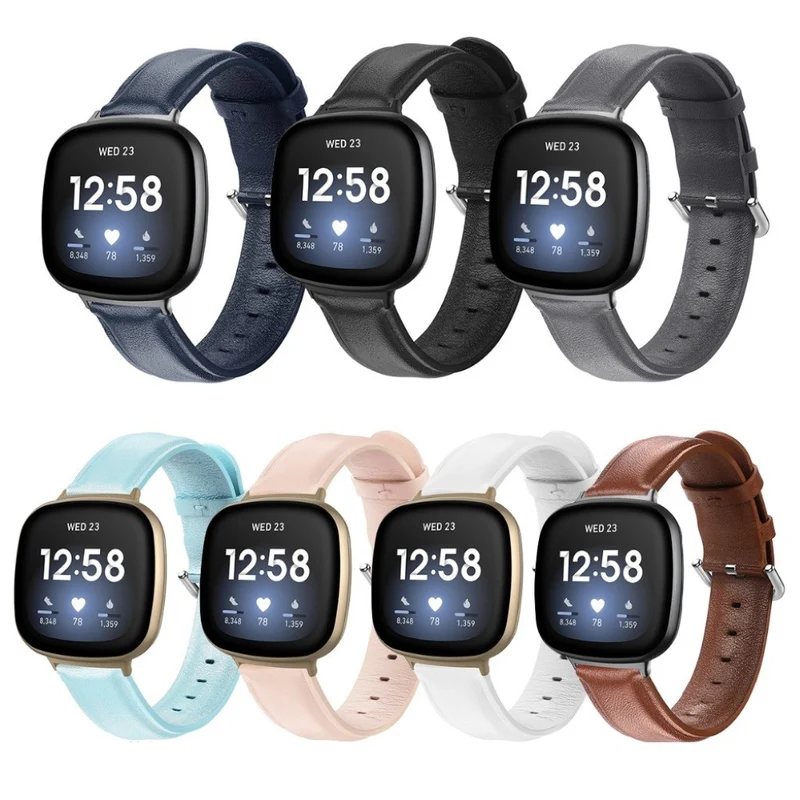 Mega zäh Fitbit Versa 3 / Fitbit Sense Echtes Leder armband