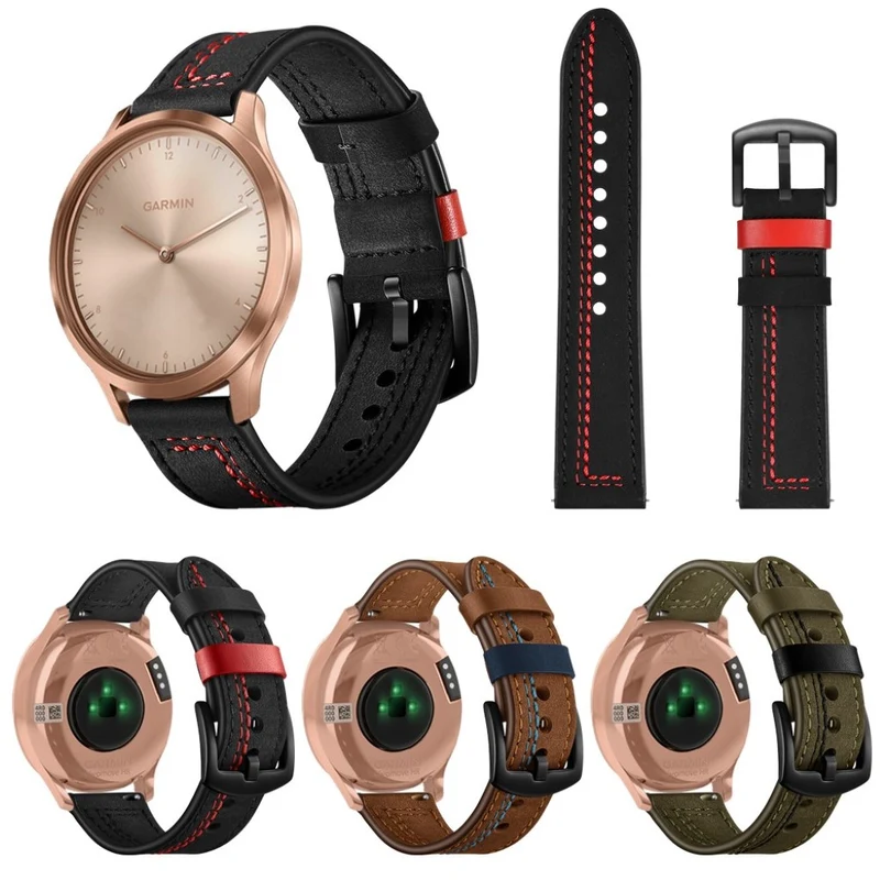 Garmin Vivoactive 3 / Garmin Vivomove HR Echtes Leder armband