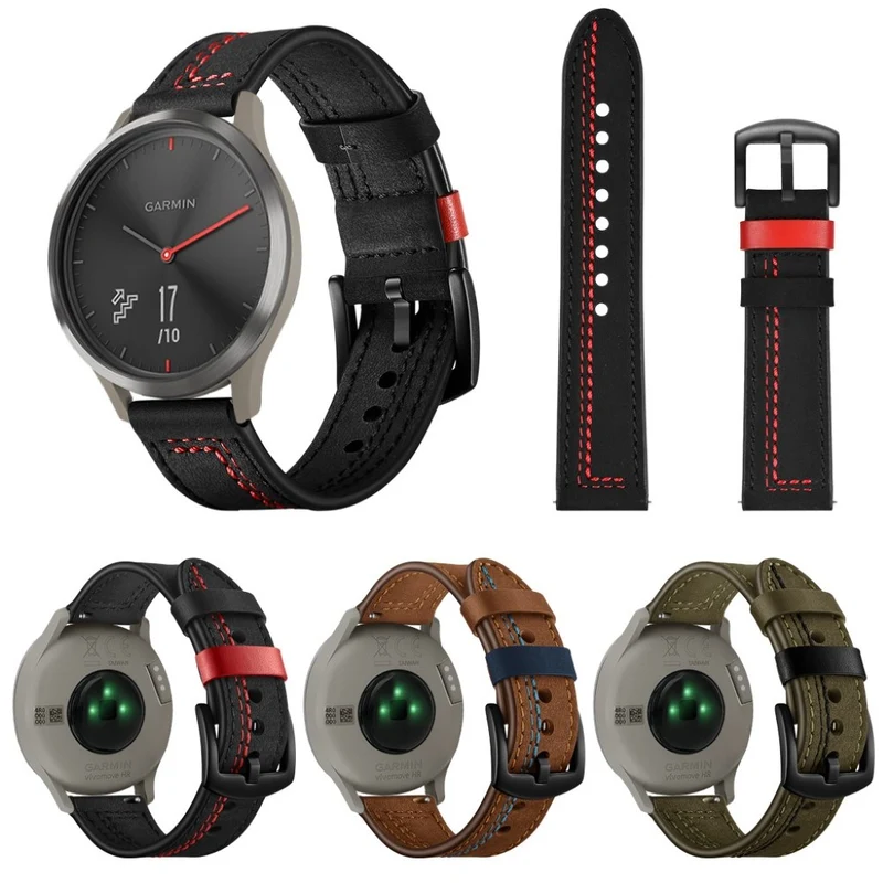 Garmin Vivoactive 3 / Garmin Vivomove HR Echtes Leder armband