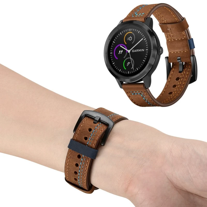Garmin Vivoactive 3 / Garmin Vivomove HR Echtes Leder armband