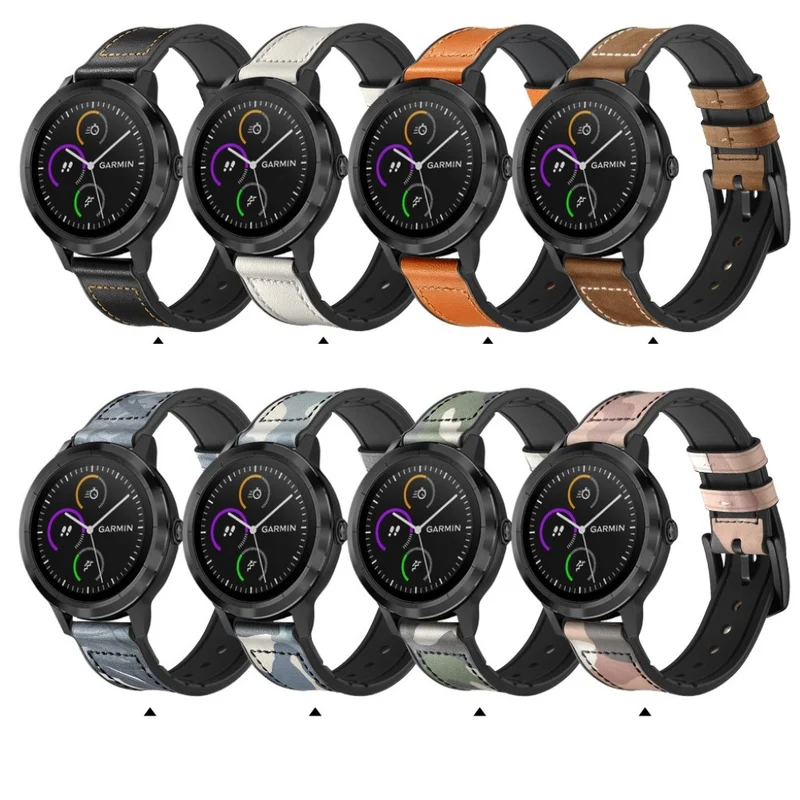 Garmin Vivoactive 3 / Garmin Vivomove HR Echtes Leder armband
