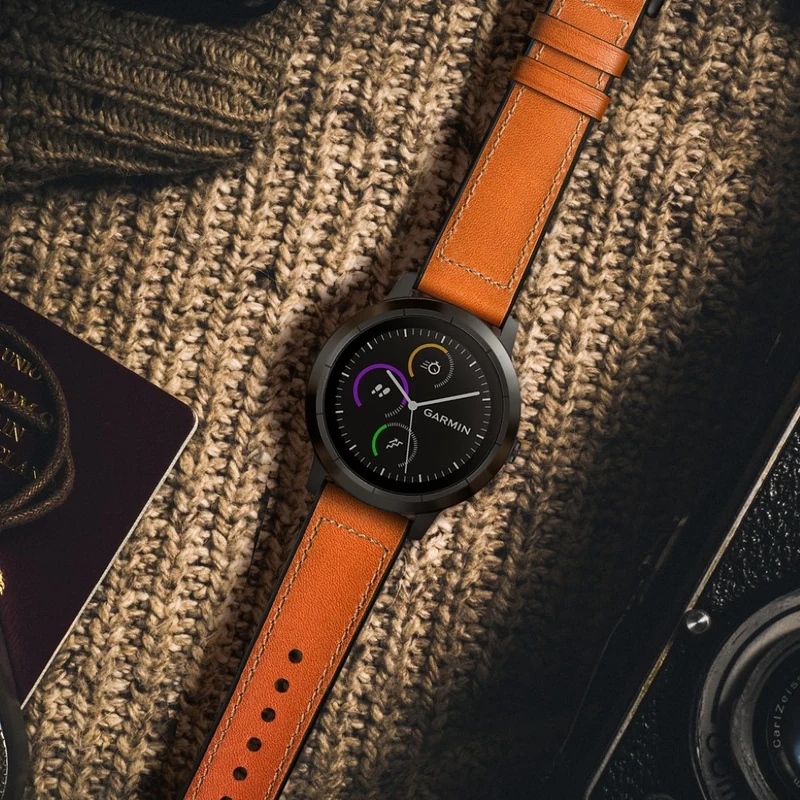 Garmin Vivoactive 3 / Garmin Vivomove HR Echtes Leder armband