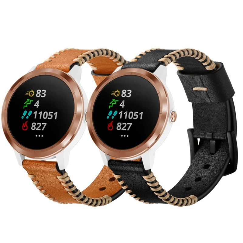 Garmin Vivoactive 3 / Garmin Vivomove HR Echtes Leder armband