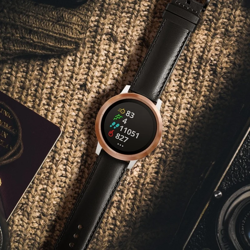 Garmin Vivoactive 3 / Garmin Vivomove HR Echtes Leder armband