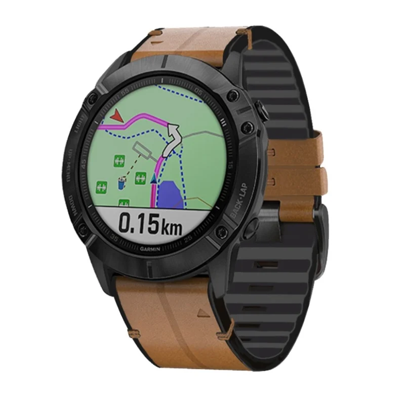 Garmin Fenix 6 / Garmin Fenix 5 Echtes Leder und Silikon / TPU armband