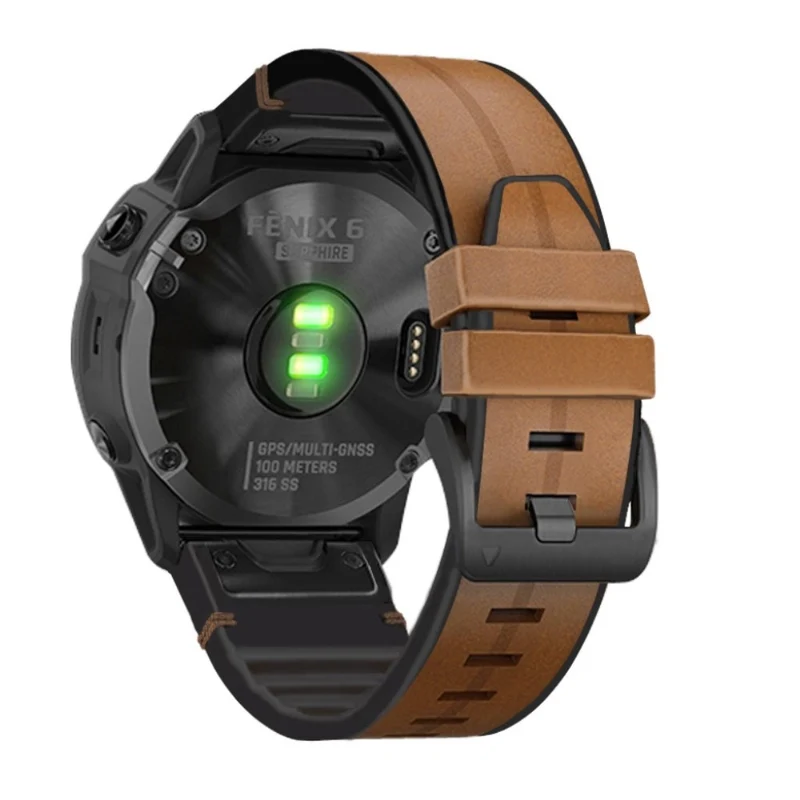 Garmin Fenix 6 / Garmin Fenix 5 Echtes Leder und Silikon / TPU armband