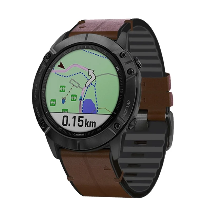 Garmin Fenix 6 / Garmin Fenix 5 Echtes Leder und Silikon / TPU armband