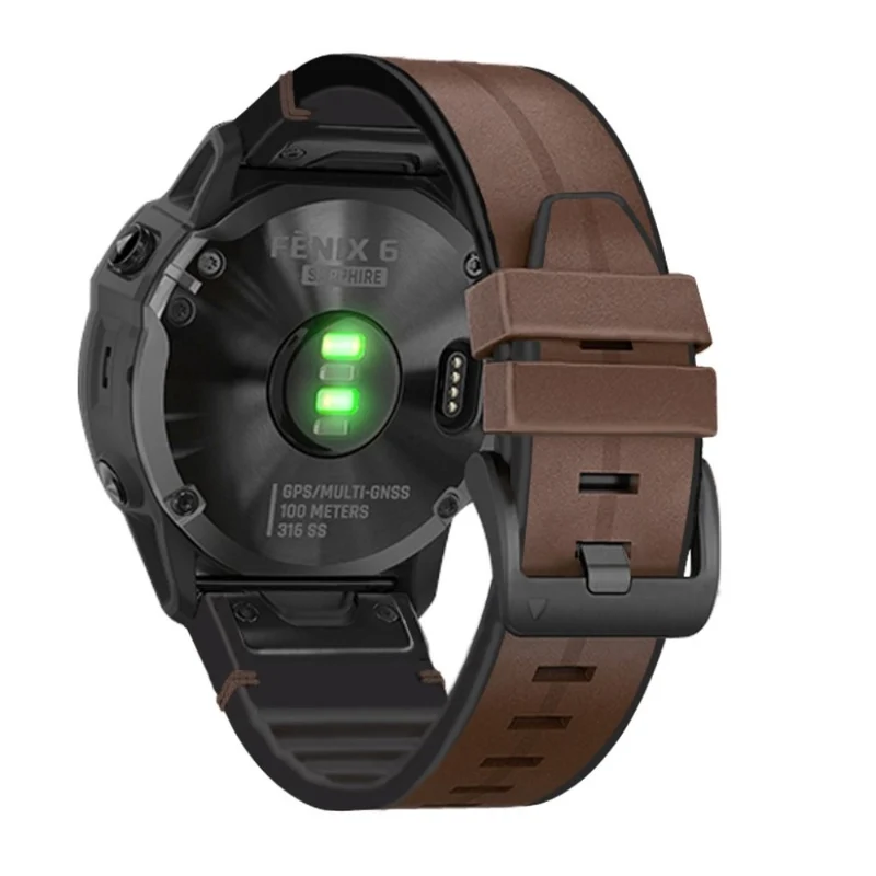 Garmin Fenix 6 / Garmin Fenix 5 Echtes Leder und Silikon / TPU armband
