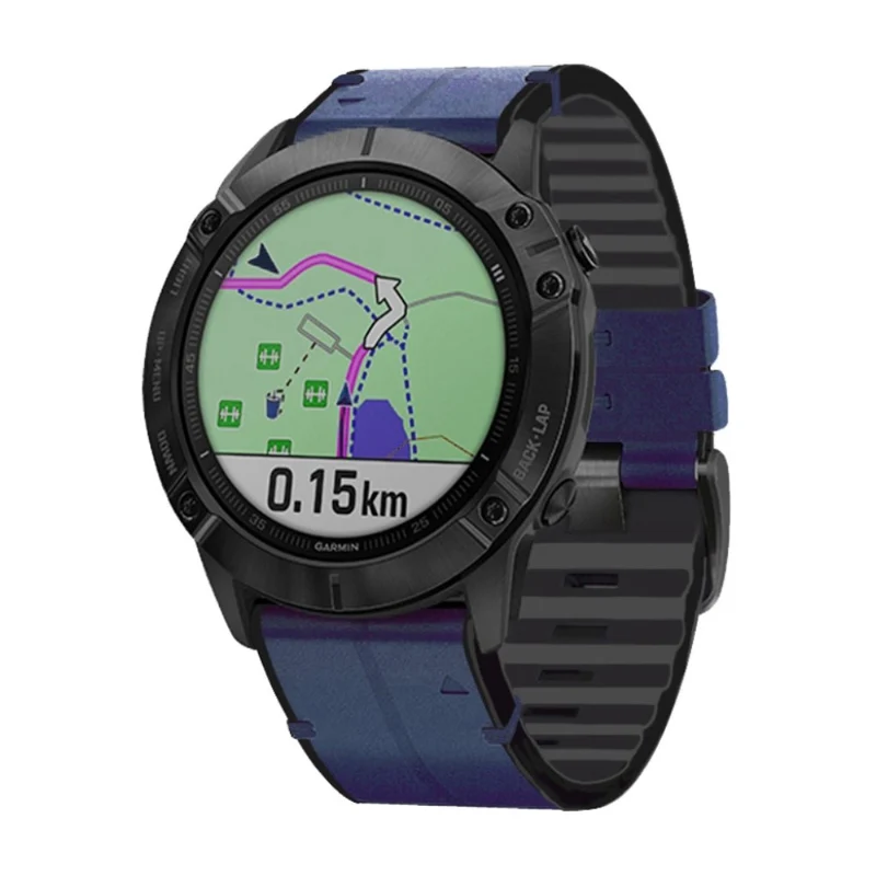 Garmin Fenix 6 / Garmin Fenix 5 Echtes Leder und Silikon / TPU armband