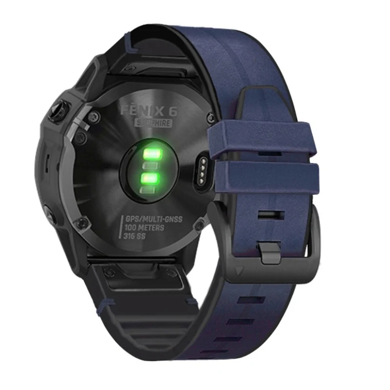 Garmin Fenix 6 / Garmin Fenix 5 Echtes Leder und Silikon / TPU armband
