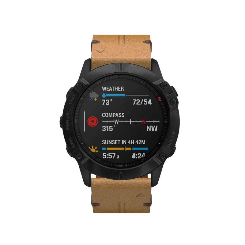 Unglaublich schön Garmin Fenix 6X Echtes Leder armband