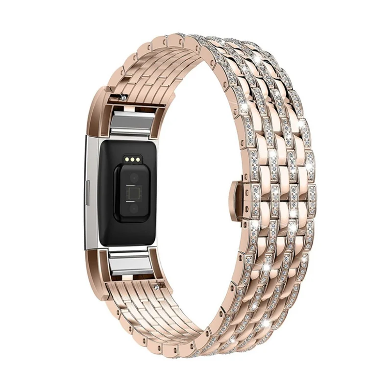 Stilvoll Fitbit Charge 2 Metall und Strass armband